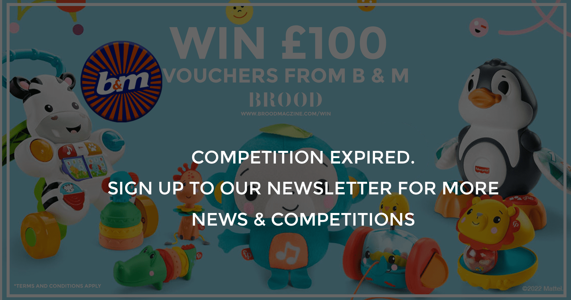 win £100 b & m vouchers with Brood & B & M