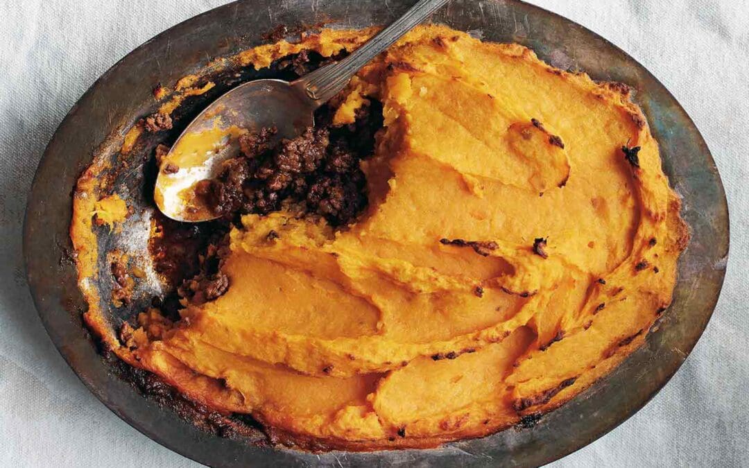 AUNTIE CATH’S SWEET POTATO SHEPHERD’S PIE