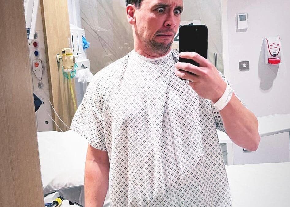 ‘TAKING ONE FOR THE TEAM’ OUR CO-FOUNDER TOM PITFIELD TAKES A HILARIOUS SNAP PRIOR TO HIS VASECTOMY SURGERY